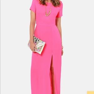 Lulus’s Don’t Call it a Comeback Pink Maxi Dress